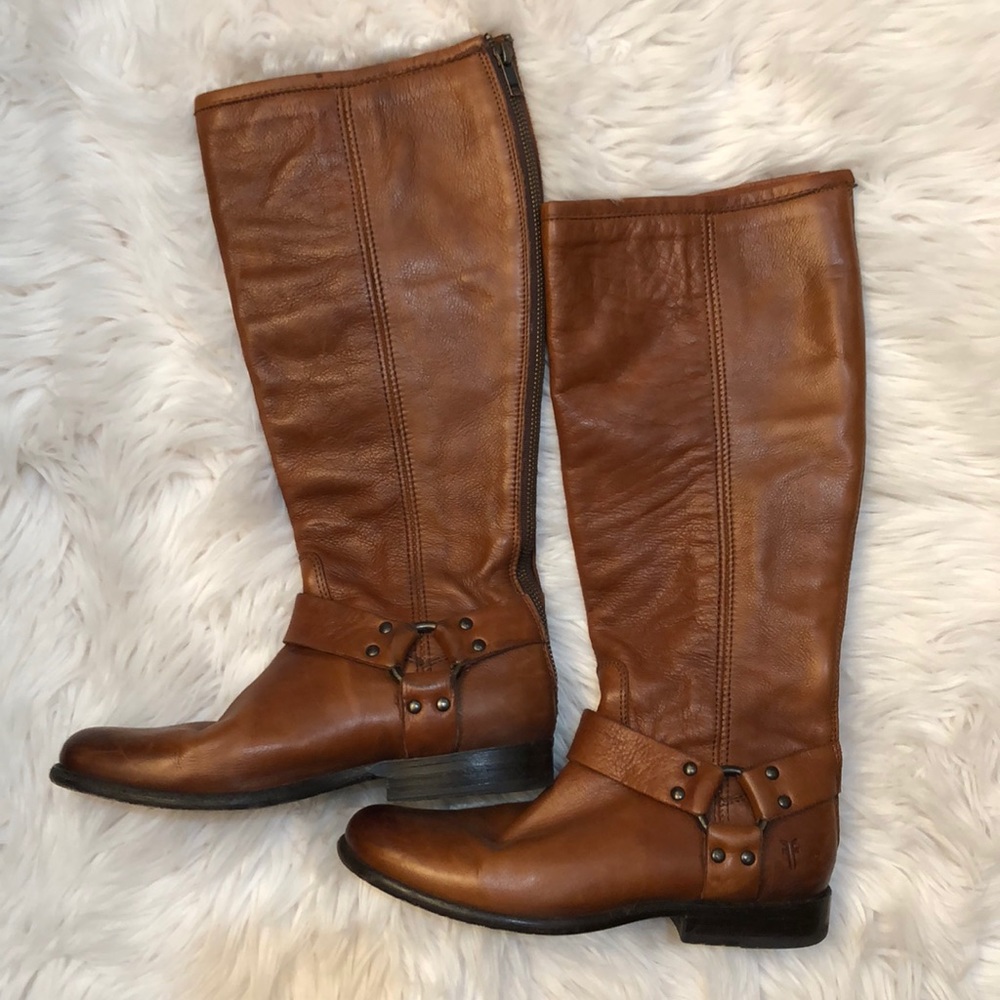 Frye Tanned Leather Riding Boots